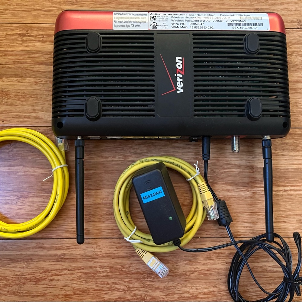 New VERIZON FIOS Actiontec Model MI424WR Rev I Gigabit Wireless Broadband Router